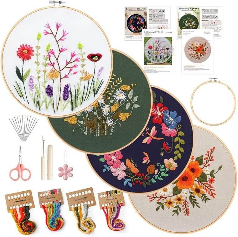 Embroidery Starter Kit - Perfect for Craft Lovers and Beginners 