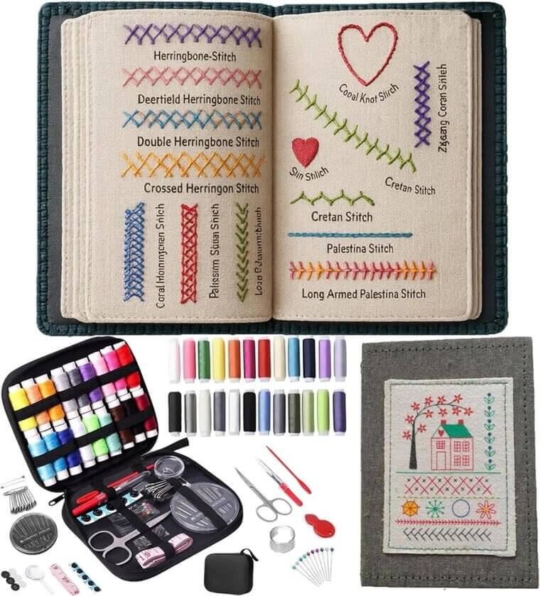 Embroidery Stitch Kit - Perfect for Beginners with 106 Patterns 
