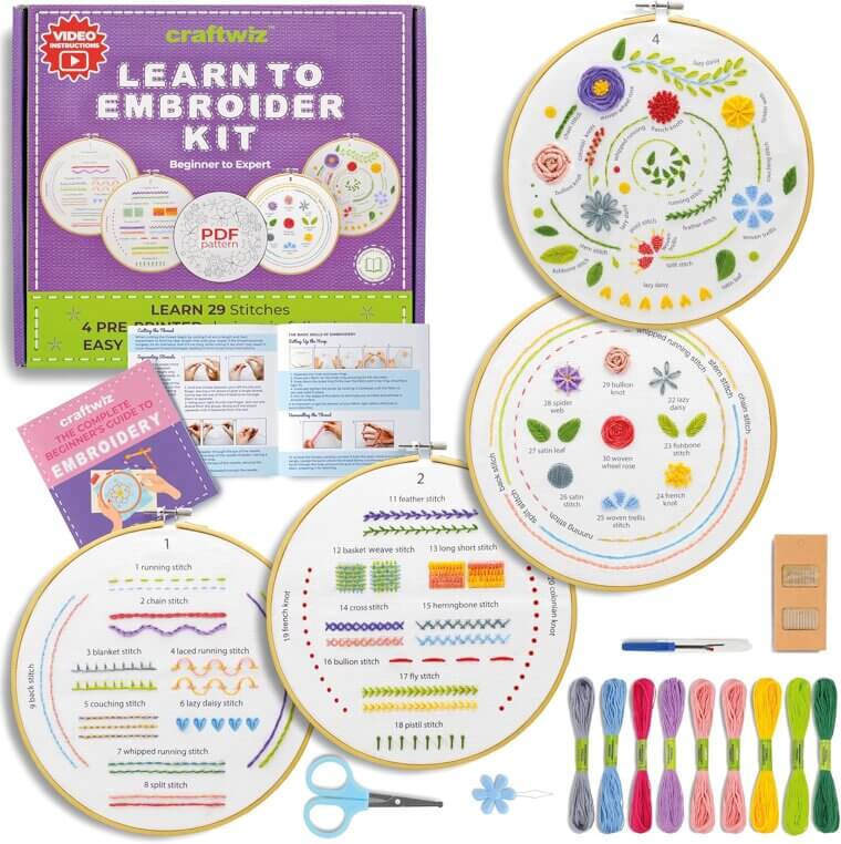 Craftwiz Embroidery Kit - Perfect for Beginners & Experts! 
