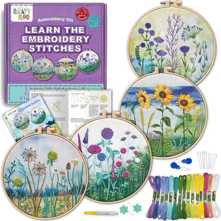 Craftiloo Embroidery Kit - Perfect for Beginners! - Don’t Miss the 7% Discount!