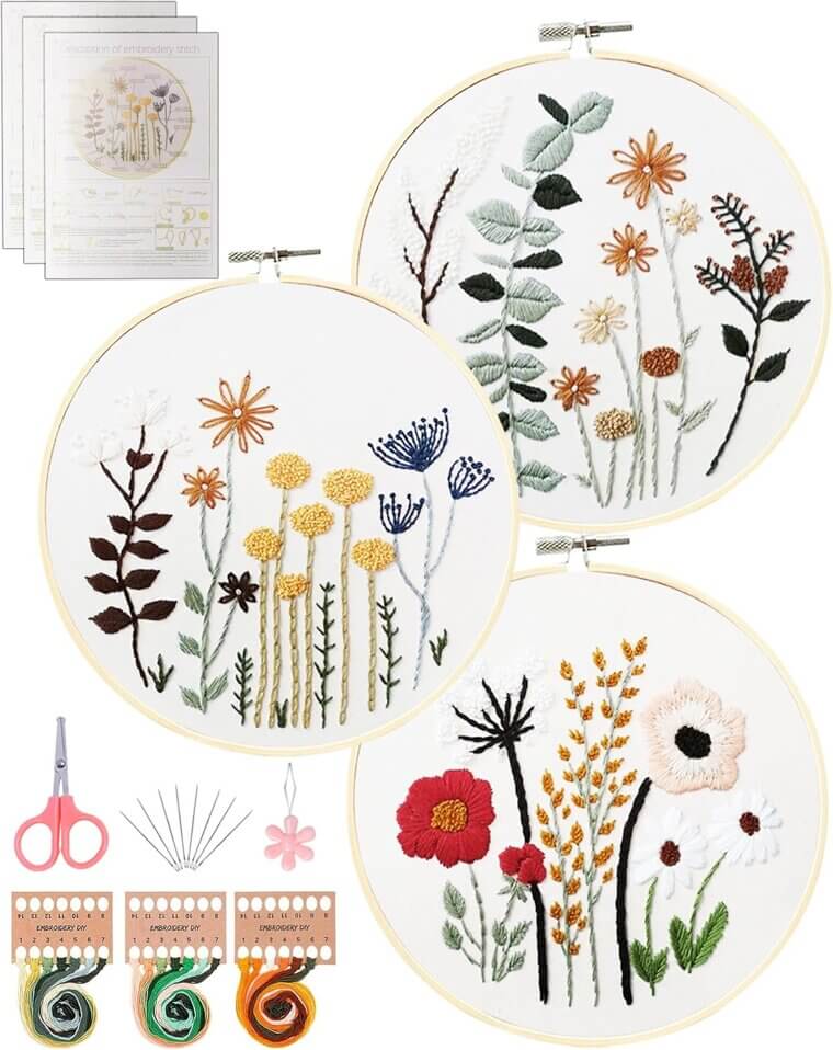 Santune Embroidery Kit - Perfect for Beginners and Gift Givers - Enjoy 8% Off!