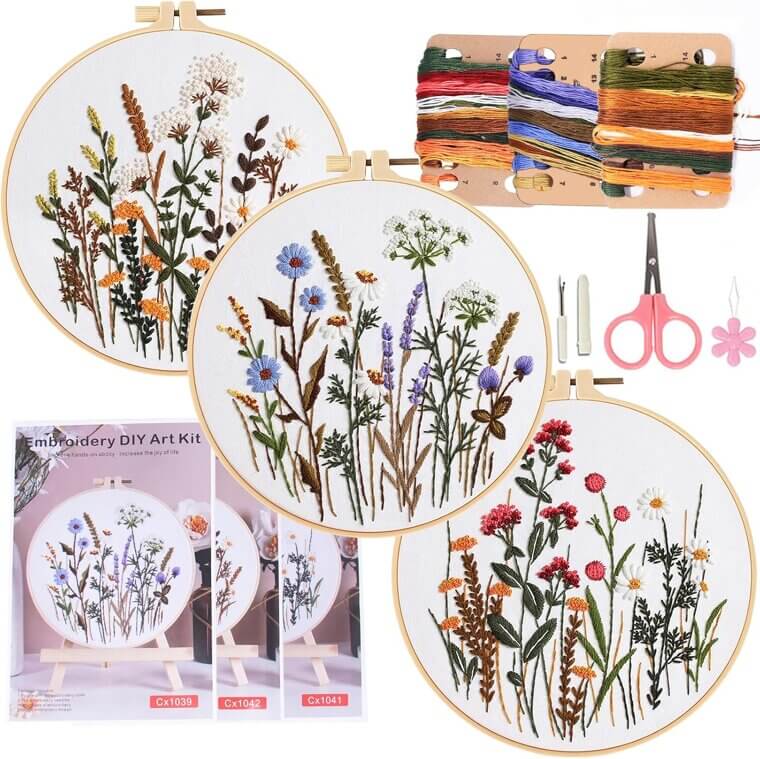 Cocomox Embroidery Kits - Perfect for Beginners & Adults - Enjoy 11% Off!