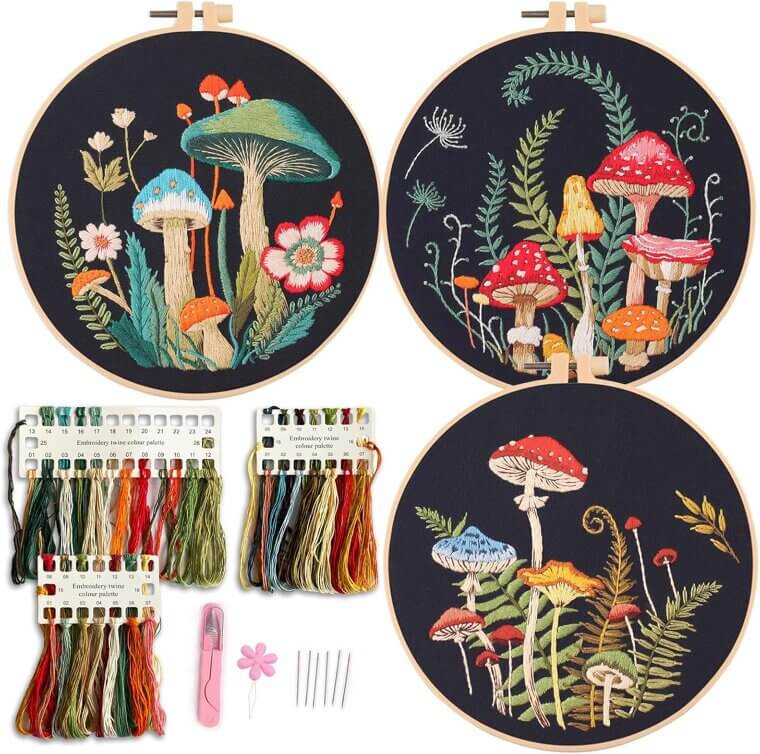 Myfelicity Embroidery Kit - Dive into Mushroom Magic! 