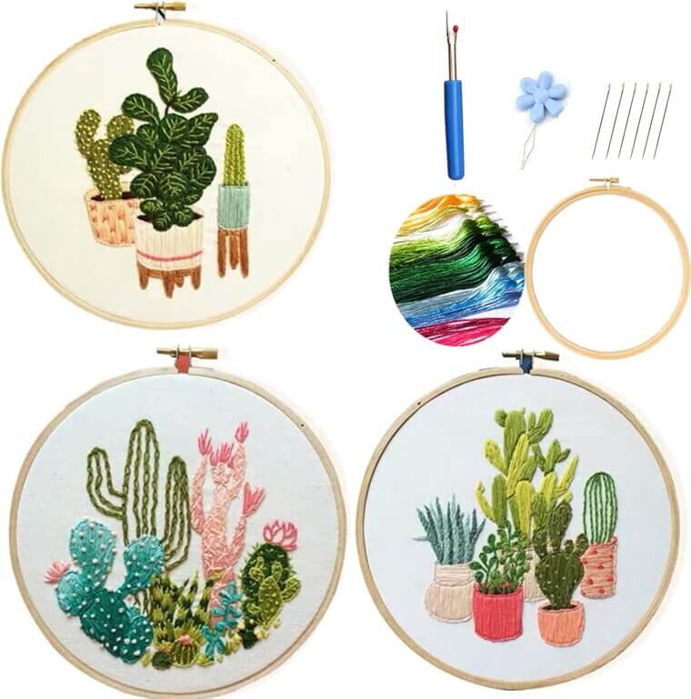 Highkick Embroidery Kits - Perfect for Beginners! 