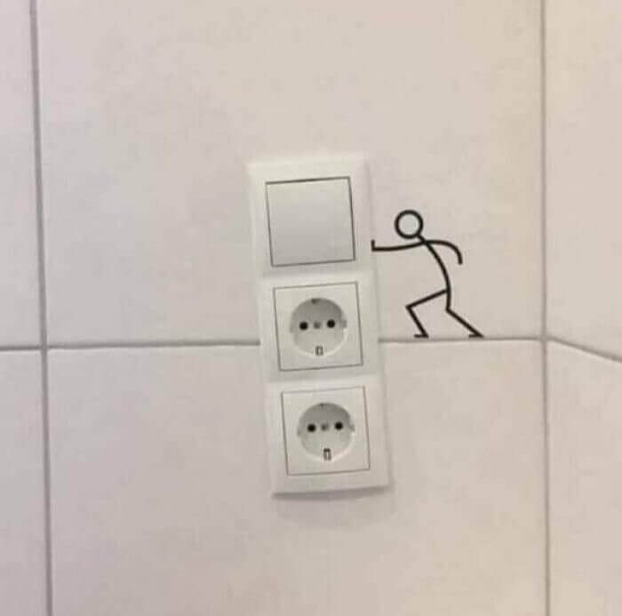A Crooked Outlet's Stick Figure Tango