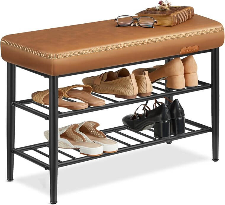 VASAGLE Shoe Rack Bench - Stylish Entryway Essential