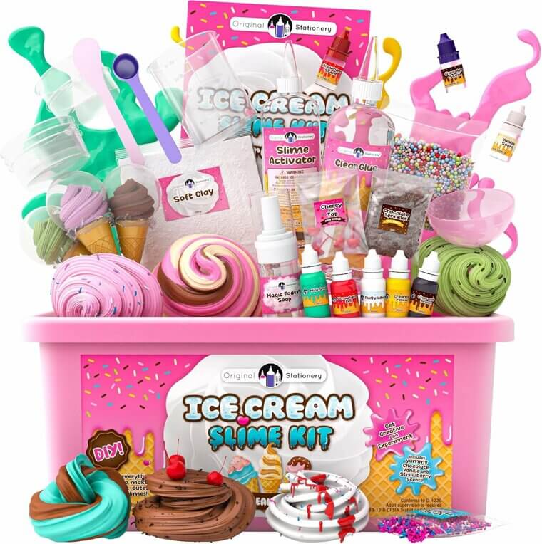 Unleash Creativity with Ice Cream Slime Kit - Perfect Holiday Gift! 