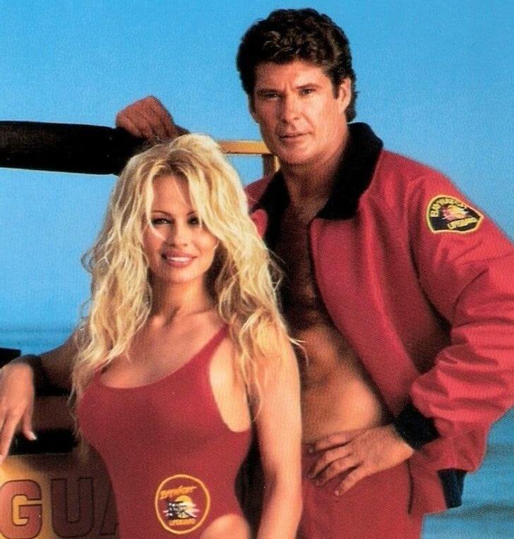 David Hasselhoff And Pamela Anderson - Then