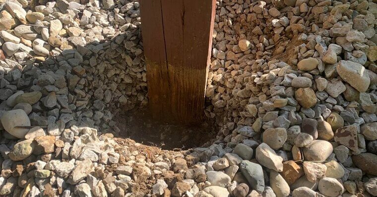 Deck Posts Sitting in Dirt