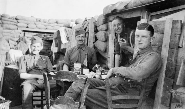 Die Bühne für das Weihnachtsfest 1914