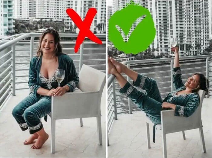 Wenn du auf einem Stuhl sitzt, kannst du trotzdem langliedrig aussehen