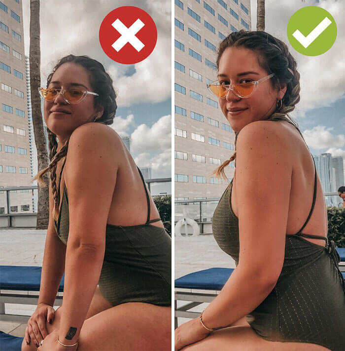 Versuche, deine Schultern beim Sitzen zu entspannen