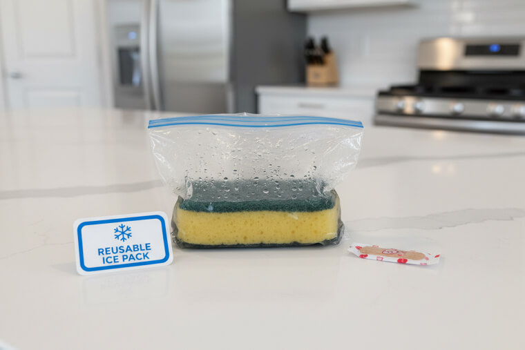 Freeze a Damp Sponge for an Emergency Ice Pack