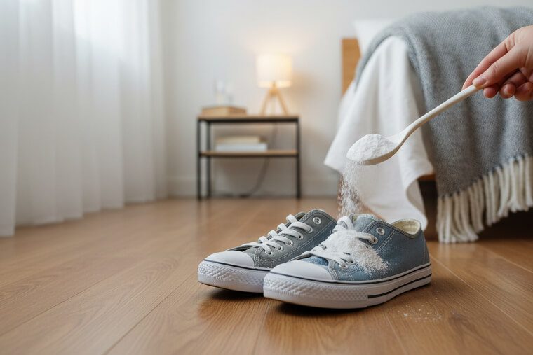 Use Baking Soda to Deodorize Shoes Overnight