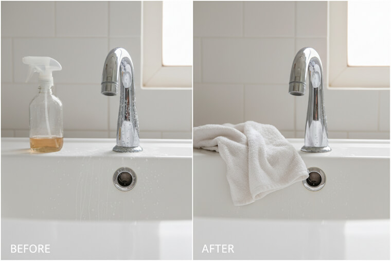 Use Vinegar to Remove Hard Water Spots