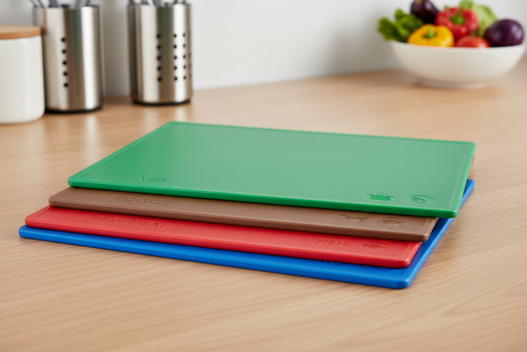 Use Color-Coded Cutting Boards to Avoid Cross-Contamination