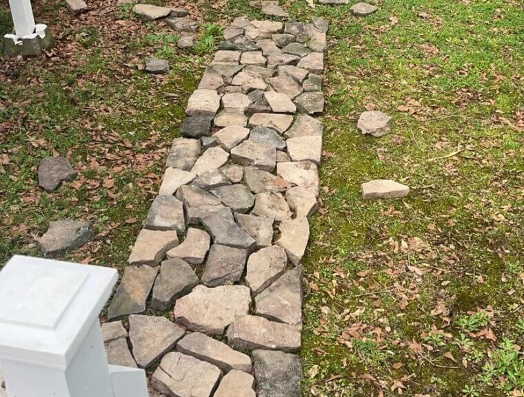 DIY Stone Pathway