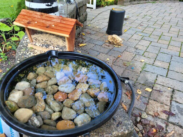 Homemade Bird Bath Fountain