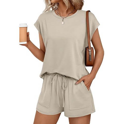 Casual Crew Neck Short Set that Delivers All-Day Comfort. Now 32% Off!