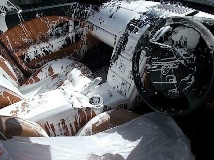 $90,000 Maserati Owner Should've Done a Better Job Closing Those Paint Cans