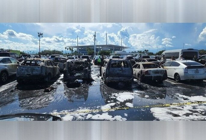 All It Takes Is One Careless Tailgater for the Entire Parking Lot to Burn Down