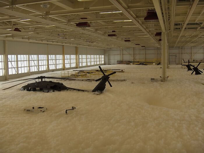 The Minnesota National Guard Hangar (accidentally) Hosted the Ultimate Foam Party
