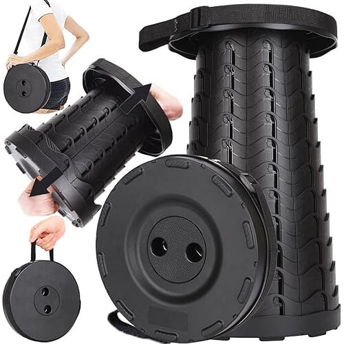 Sturdy Collapsible Camping Stool that Holds 400lbs Effortlessly. 