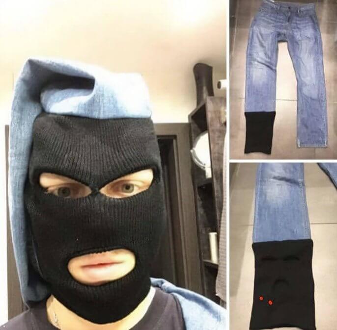 How to Turn Your Old Jeans Into a Robber's Mask