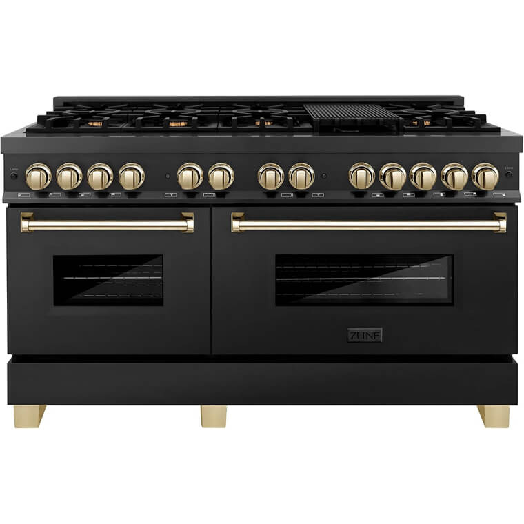 Gas Cooktop With 2 Convection Ovens