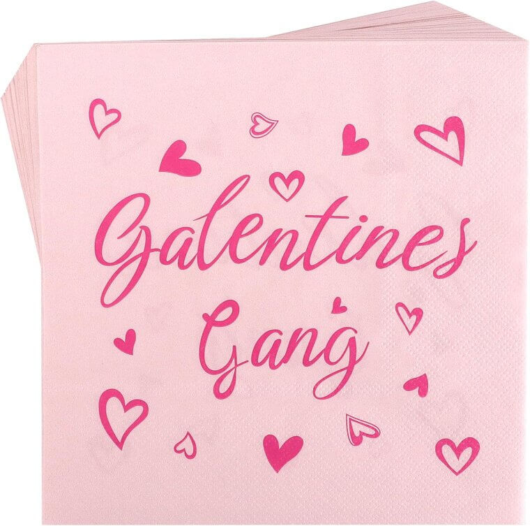 Galentine's Heart Napkins - Perfect for Fun Ladies Night! 