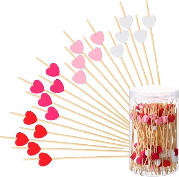 Heart Cocktail Picks - Perfect for Parties, Weddings & More! 