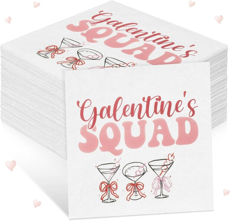 Galentines Napkins - Perfect for Wine Night & Parties - Now 7% Off!