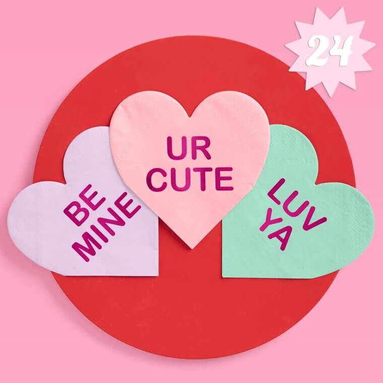 Valentine's Heart Napkins - Perfect for Parties and Galentines! 
