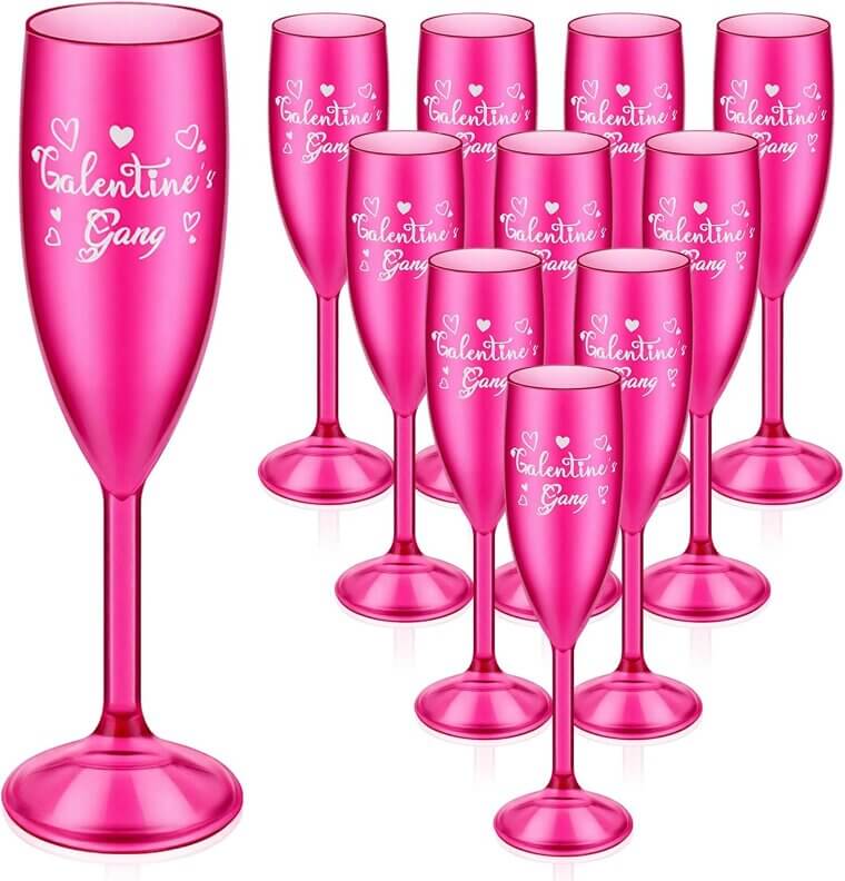 Galentine's Gang Flutes - Perfect for Celebrations! 