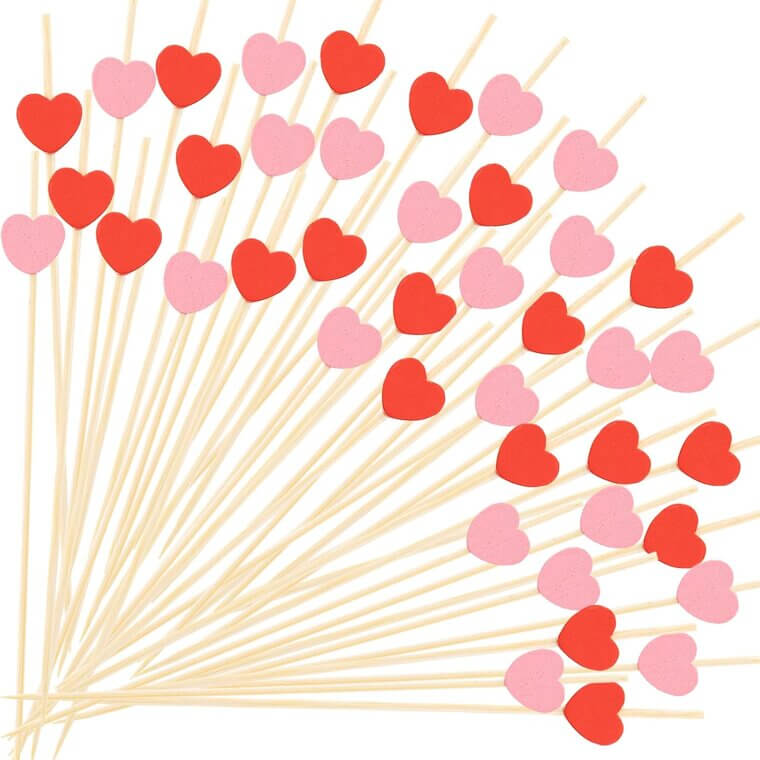 Heart Cocktail Picks - Perfect for Parties and Celebrations 