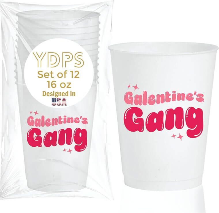 Galentines Gang Cups - Perfect Party Decor for Your Galentines Bash 