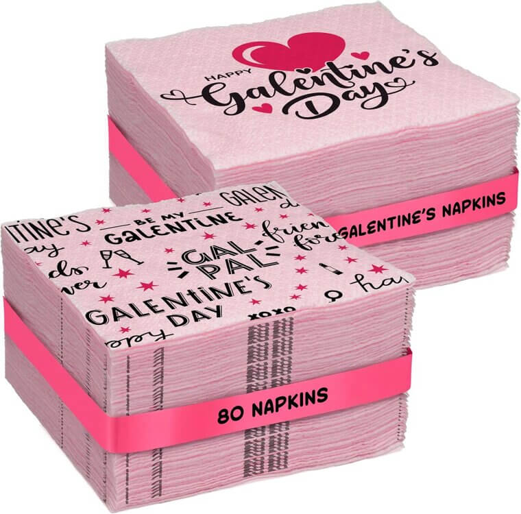 Galentine's Heart Napkins - Celebrate Friendship in Style 