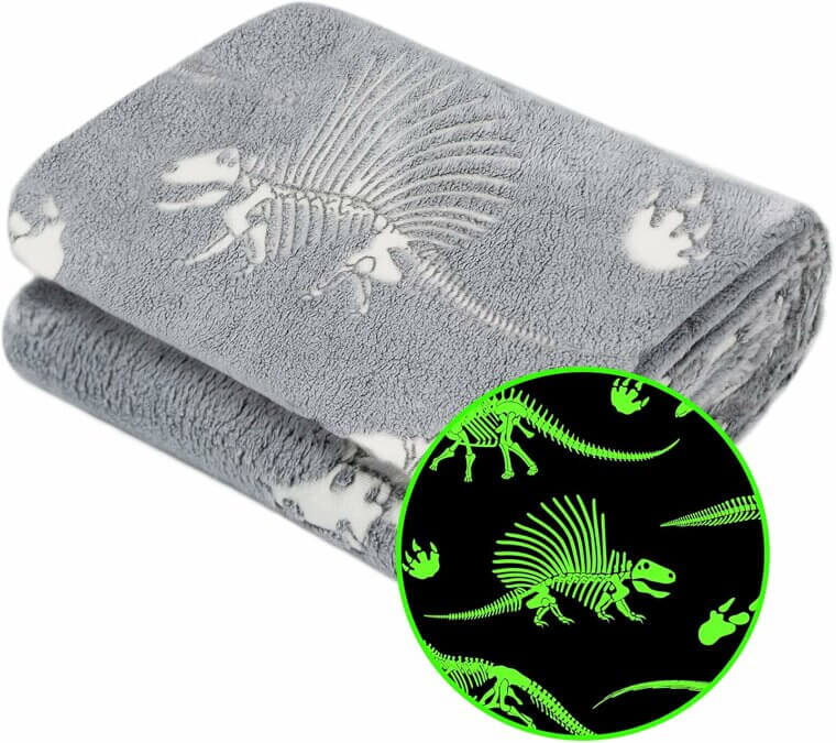 Enchant Kids' Nights with Glow Dinosaur Blanket - Cozy & Magical! Donât Miss the 10% Discount!