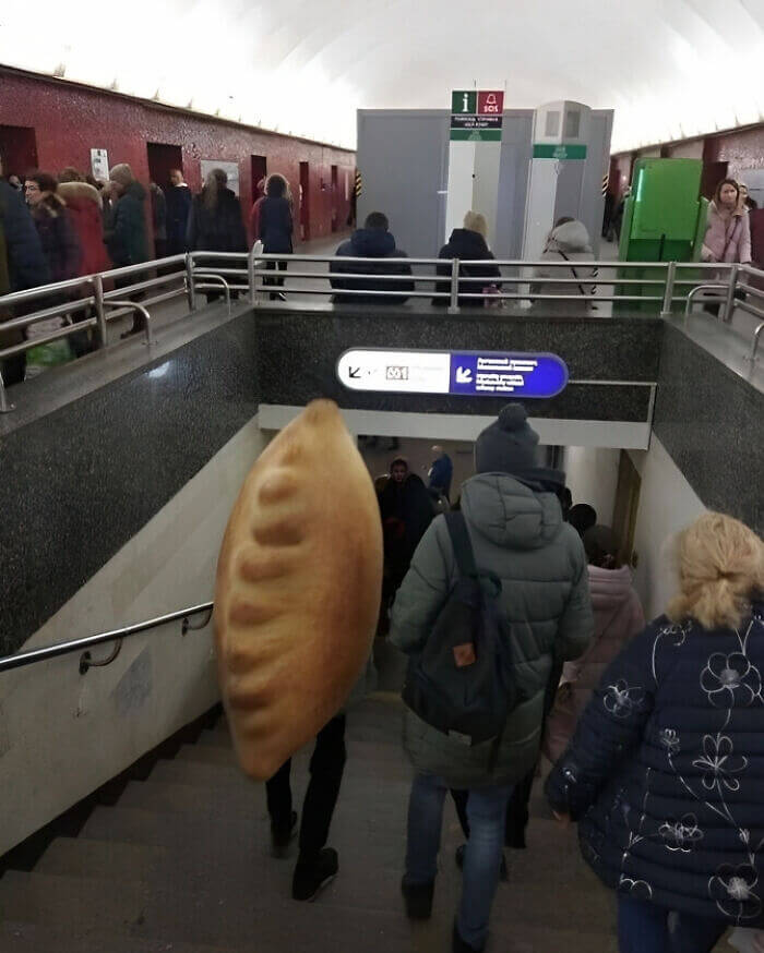 Apenas uma empanada a caminho do trabalho