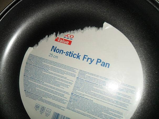 Non-Stick Once You Figure Out How To Remove The Sticker