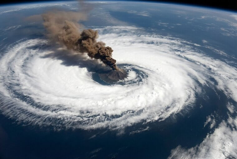 Sarychev Peak's Eruption Seen From Space