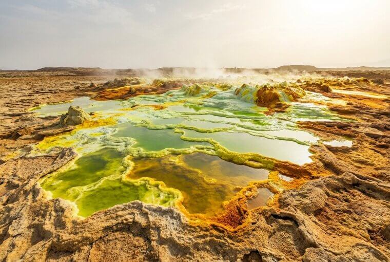 Dallol's Acid Pools Look Like Another Planet