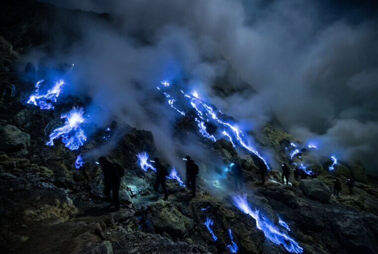 Kawah Ijen's Unearthly Blue Flames