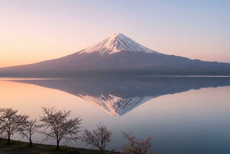 Mount Fuji's Perfect Snowcapped Symmetry
