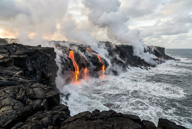 Kilauea's Lava Pouring Into the Pacific