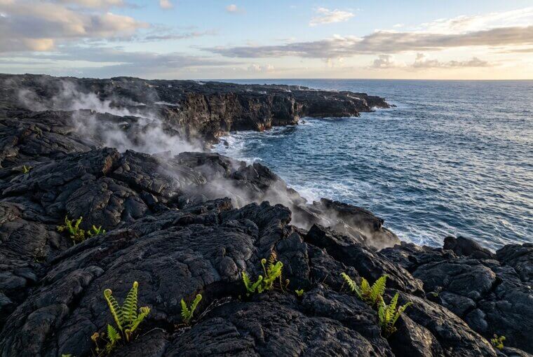 Kīlauea's New Land Still Steaming With Creation