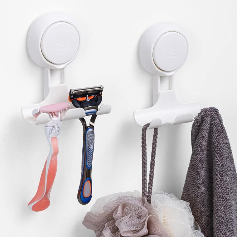 LEVERLOC Razor Holder - Easy Install Shower Hooks