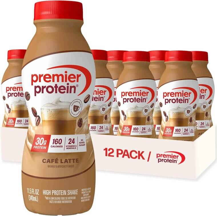 Premier Protein Shake - 30g Protein, Café Latte Flavor, Immune Support - Now 8% Off!