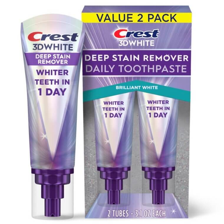 Crest 3DWhite Toothpaste - Deep Stain Remover for Brilliant Smiles - Now 10% Off!