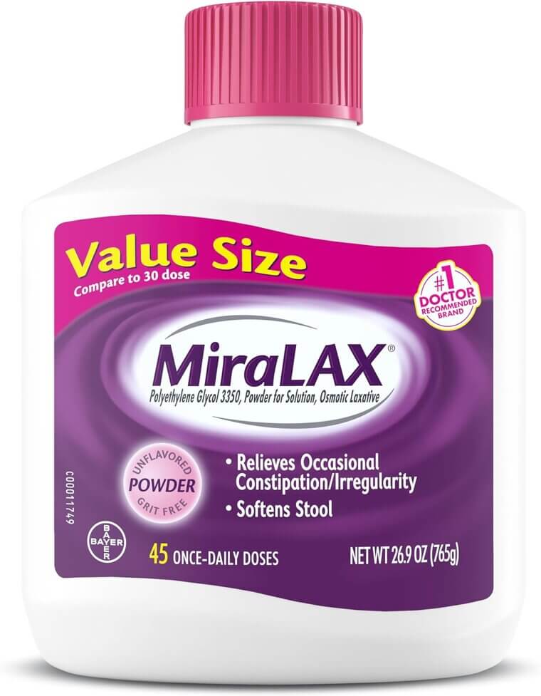MiraLAX Laxative Powder - Gentle Relief for Adults - Now 30% Off!